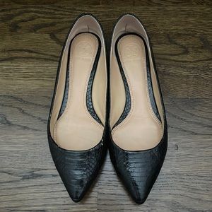 Tory Burch snake skin flats